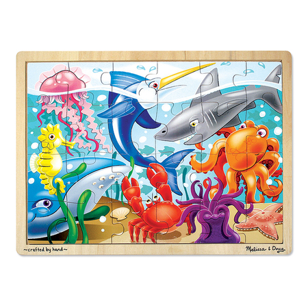 MELISSA & DOUG Under the Sea Wooden Jigsaw Puzzle, 12" x 16", 24 Pieces 2938